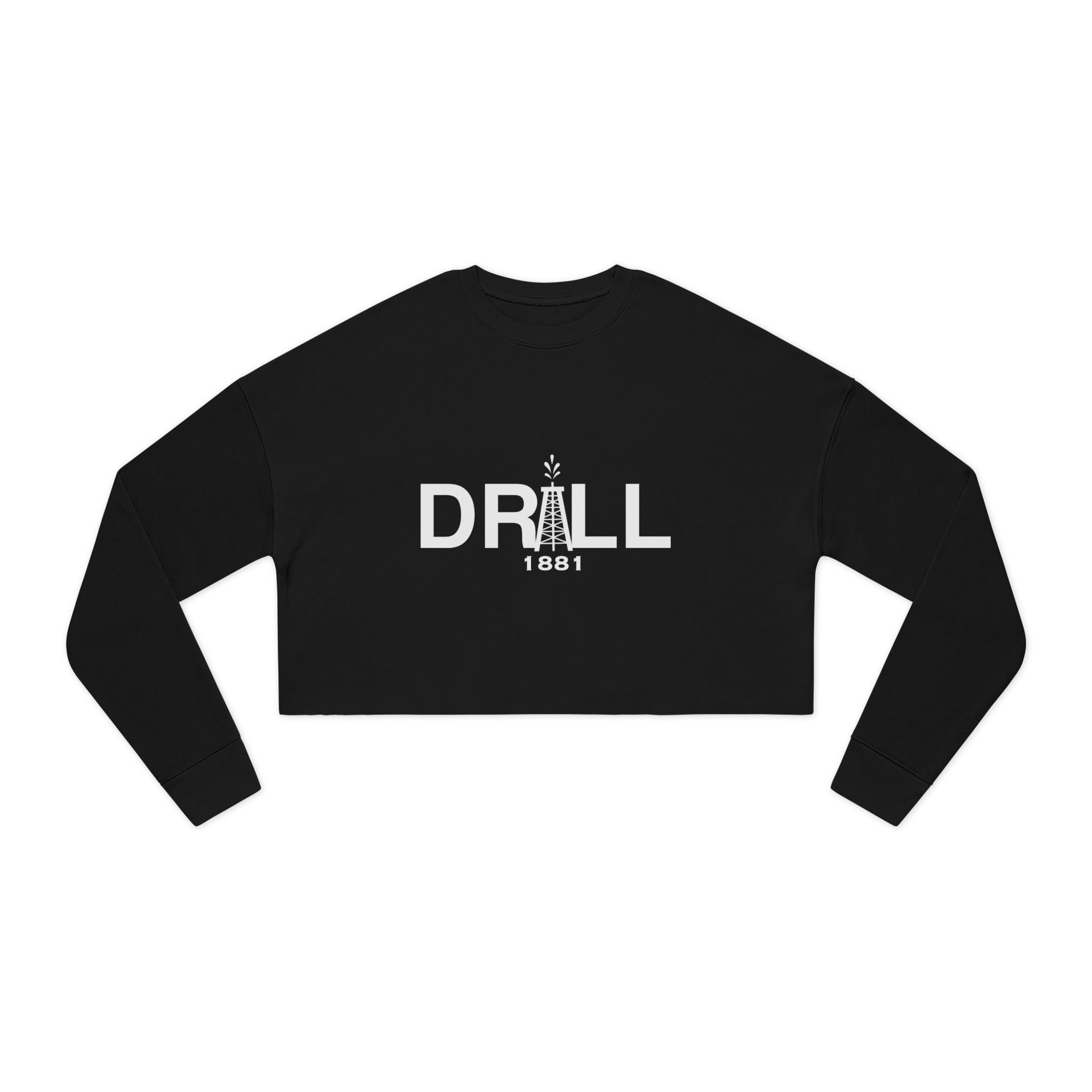 Drill Basic White Logo - Women's Cropped Sweatshirt