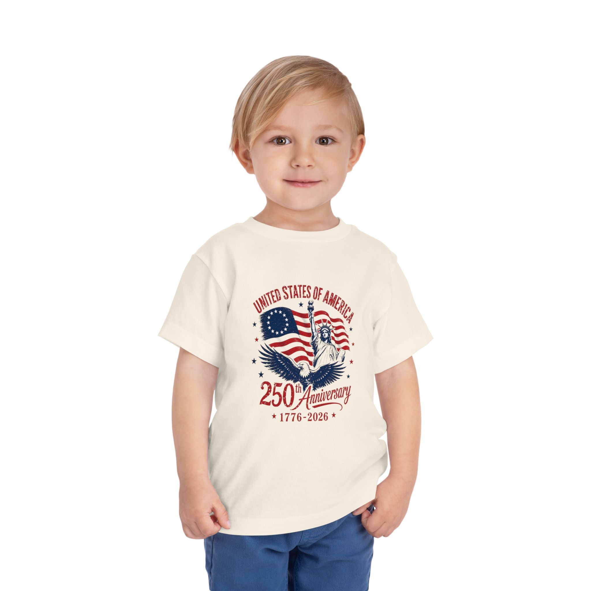 Toddler 250 yr United States of America Anniversay Tee - Celebrate America's 250th Birthday