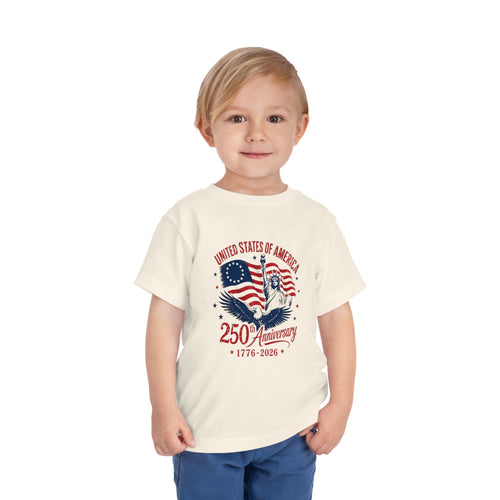 Toddler 250 yr United States of America Anniversay Tee - Celebrate America's 250th Birthday