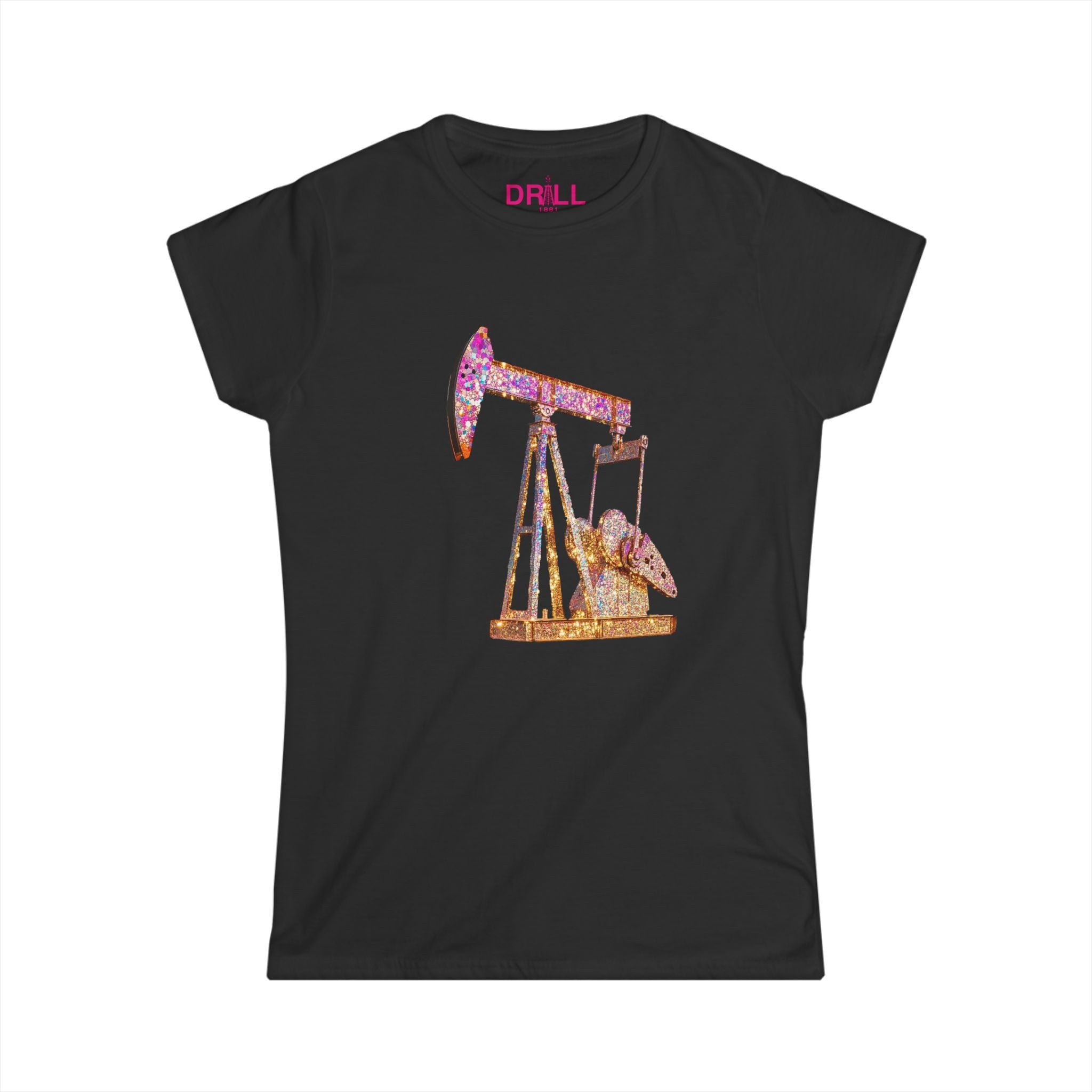 Glitter Pump Jack - Ladies Comfort Tee