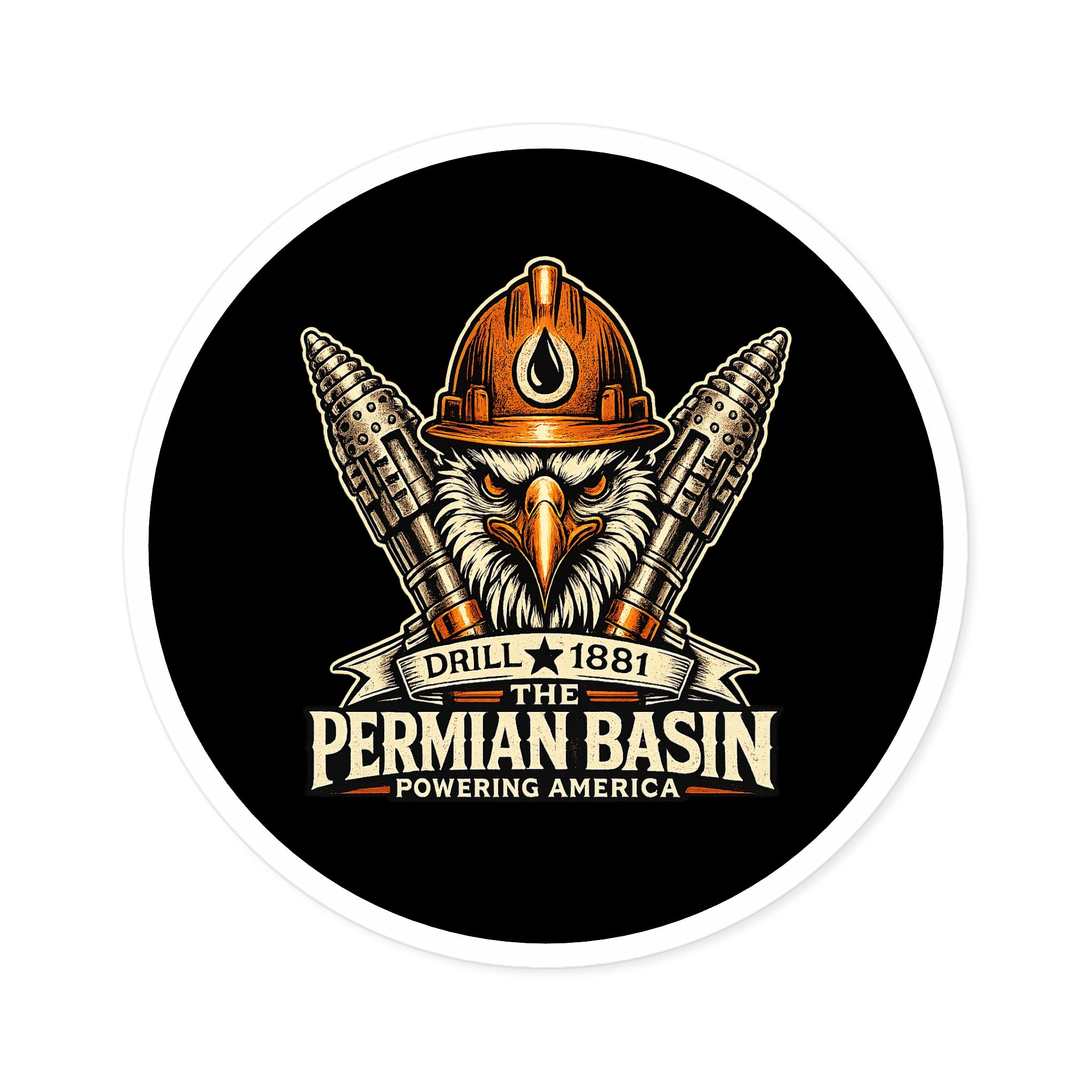 Powering America — Oilfield Hard Hat or Truck Decal