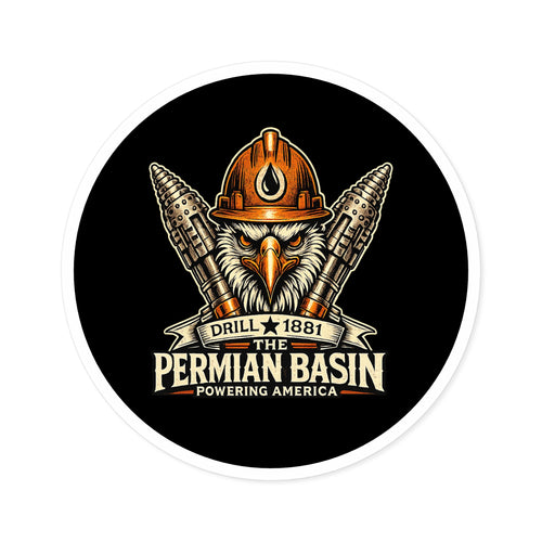 Powering America — Oilfield Hard Hat or Truck Decal