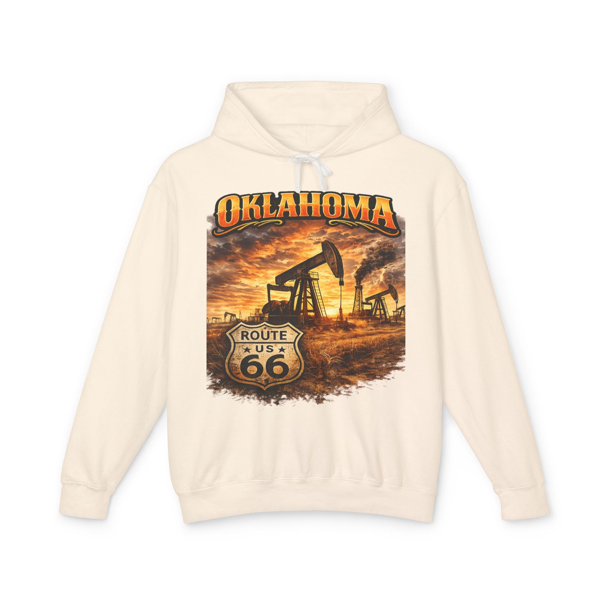 Oklahoma Route 66 - Soft Lightweight Hoodie