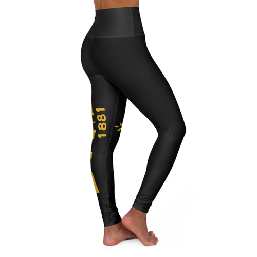 High Waisted Yoga Leggings with Motivational Text | Women’s Activewear for Fitness, Pilates, Yoga and Everyday Comfort