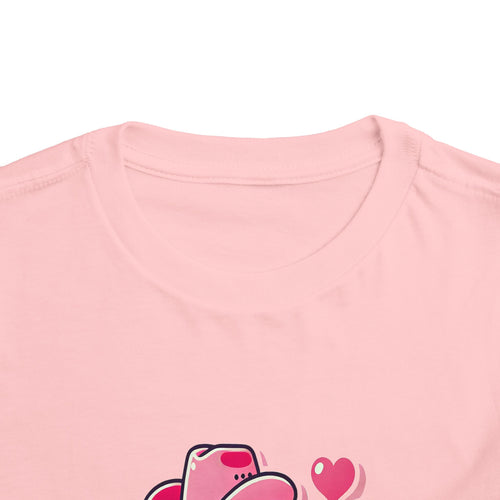 Texas Love Toddler Short Sleeve Tee - Cute Western Heart Design