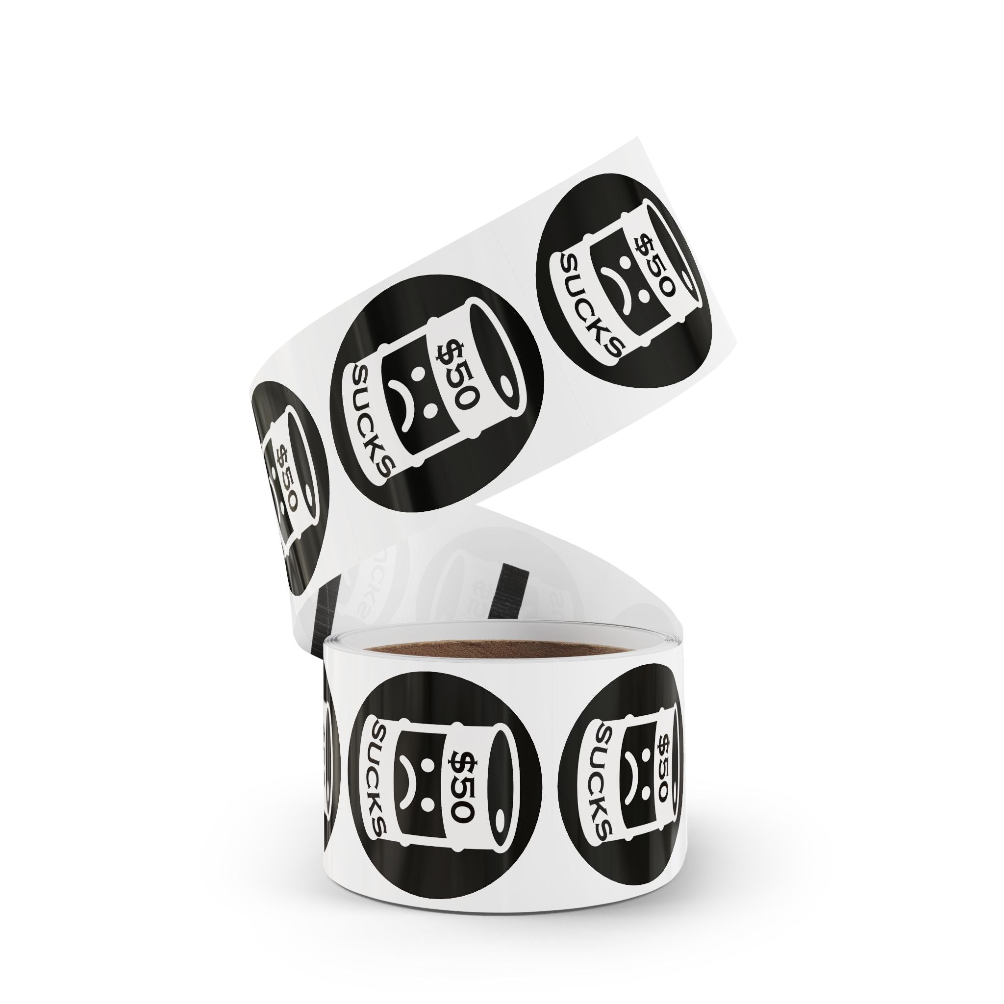 $50 Sucks - Round Sticker Label Rolls