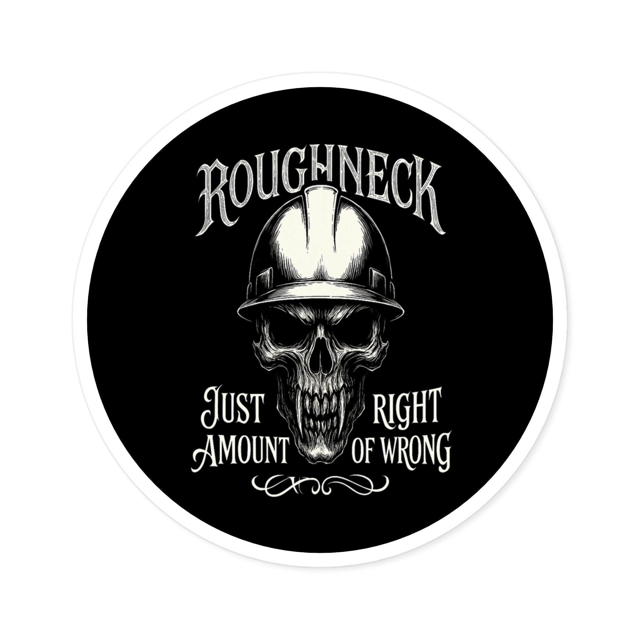 Roughneck — Oilfield Hard Hat or Truck Decal