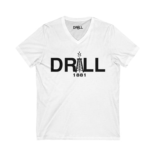 Odessa Est. 1881 - Unisex V-Neck Tee - Vintage Drill Logo