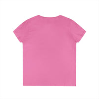 Drill Floral V-Neck T-Shirt for Women