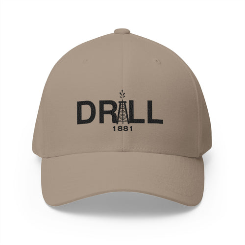 Drill Black Logo Cap- Closed Back