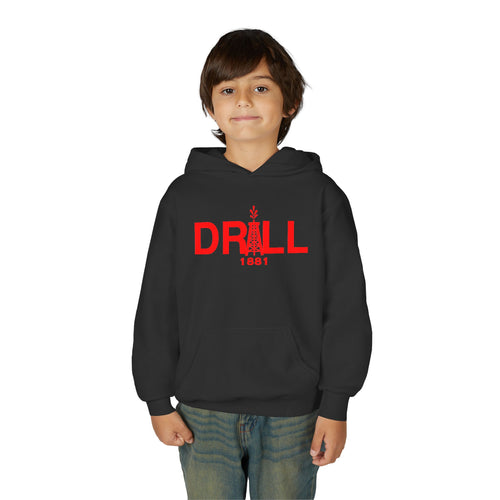 DRILL Basic Red Logo - Soft Youth Hoodie