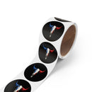 Texas Longhorn - Round Sticker Label Rolls