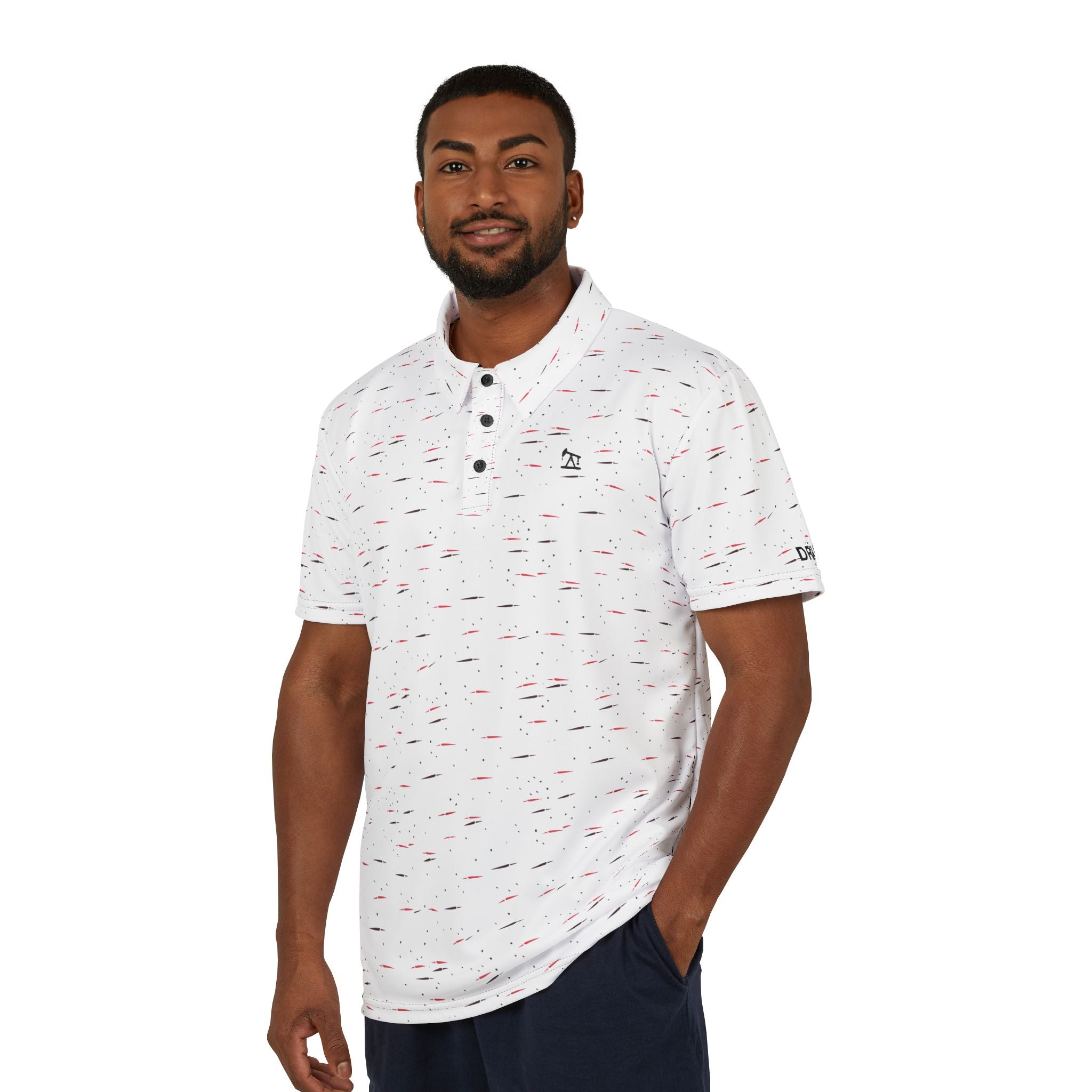 Hash Marks - Stylish Male Polo Shirt