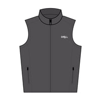 Embroidered White DRILL Logo - Soft Shell Vest Men's Lightweight Workwear