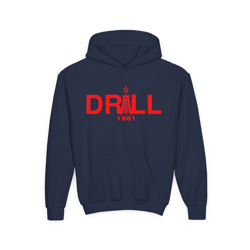 DRILL Basic Red Logo - Soft Youth Hoodie
