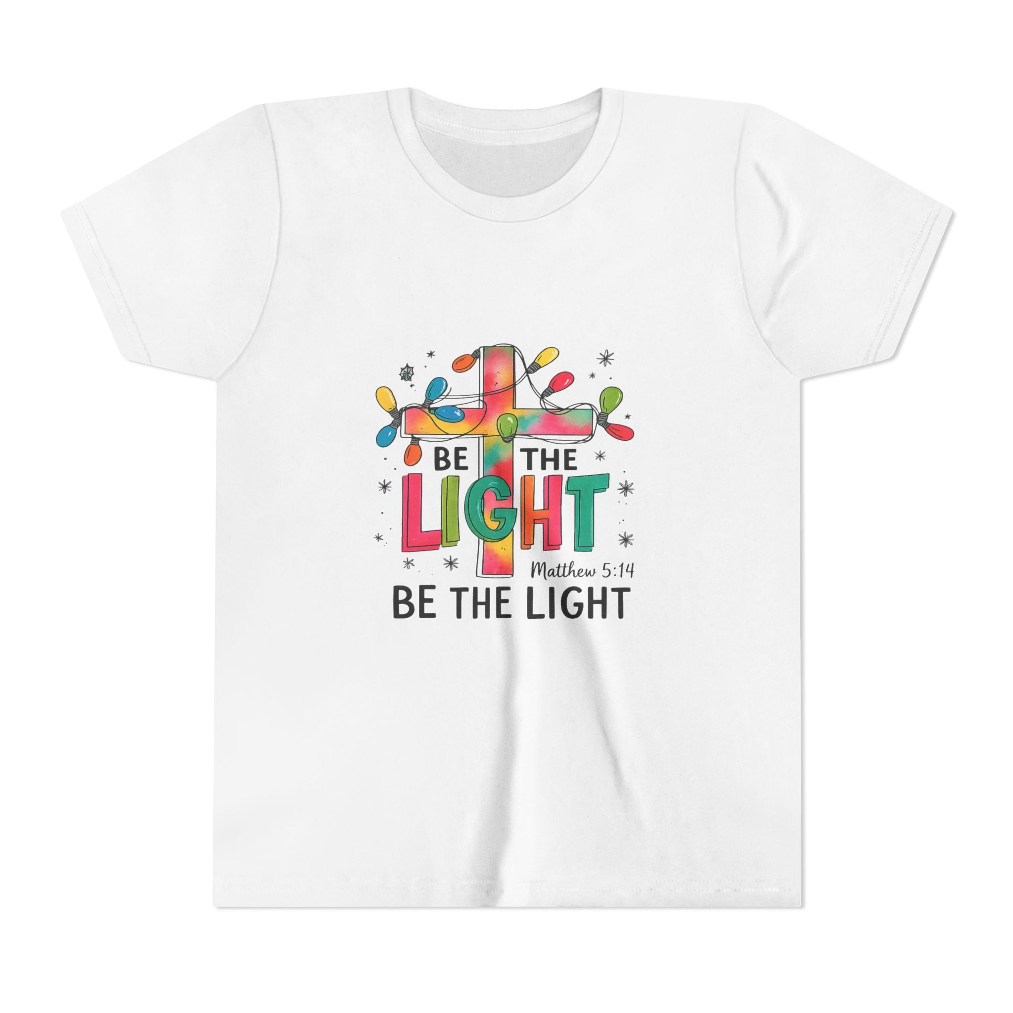 Be The Light Christmas - Youth Short Sleeve Tee - Fun & Stylish T-Shirt for Kids