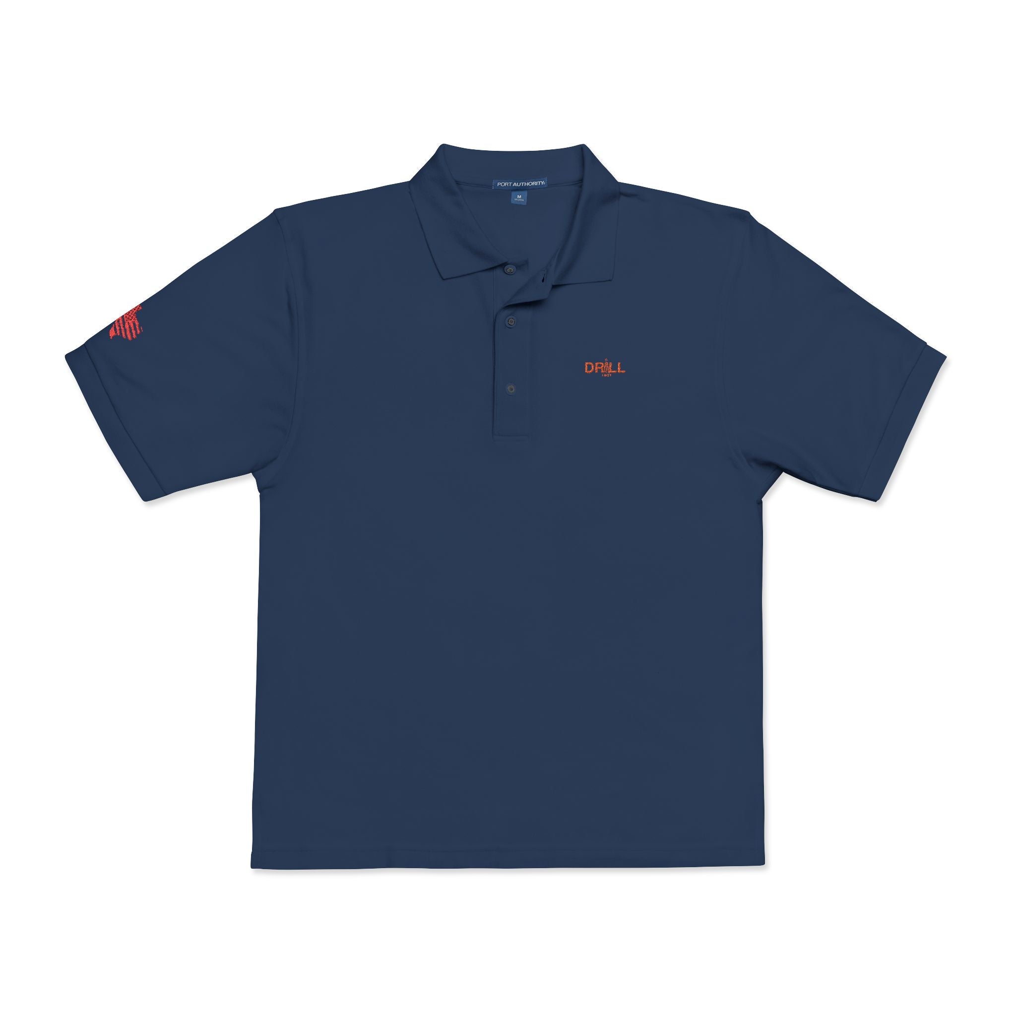 Embroidered Red Drill Logo — Executive Polo