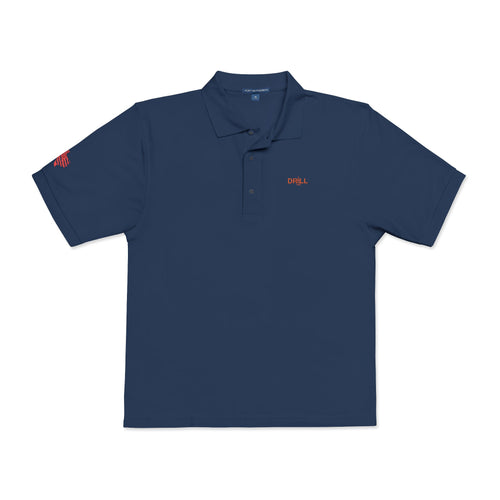 Embroidered Red Drill Logo — Executive Polo