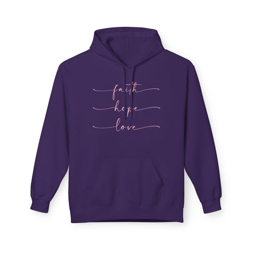 Faith, Hope, Love - Midweight Softstyle Fleece Hoodie