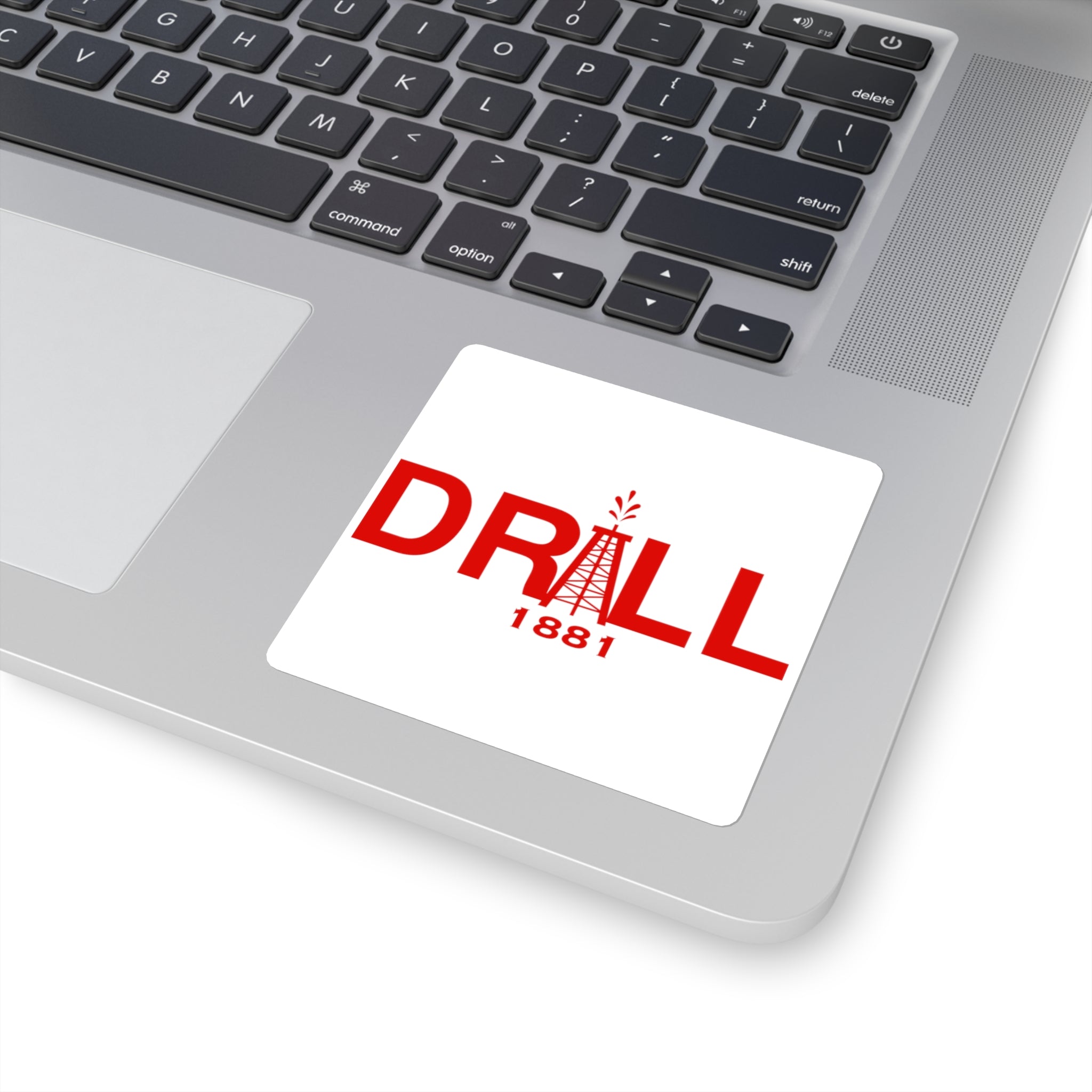 DRILL Red Logo - Square Stickers