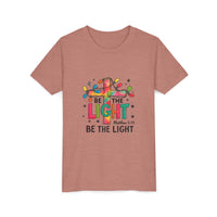Be The Light Christmas - Youth Short Sleeve Tee - Fun & Stylish T-Shirt for Kids