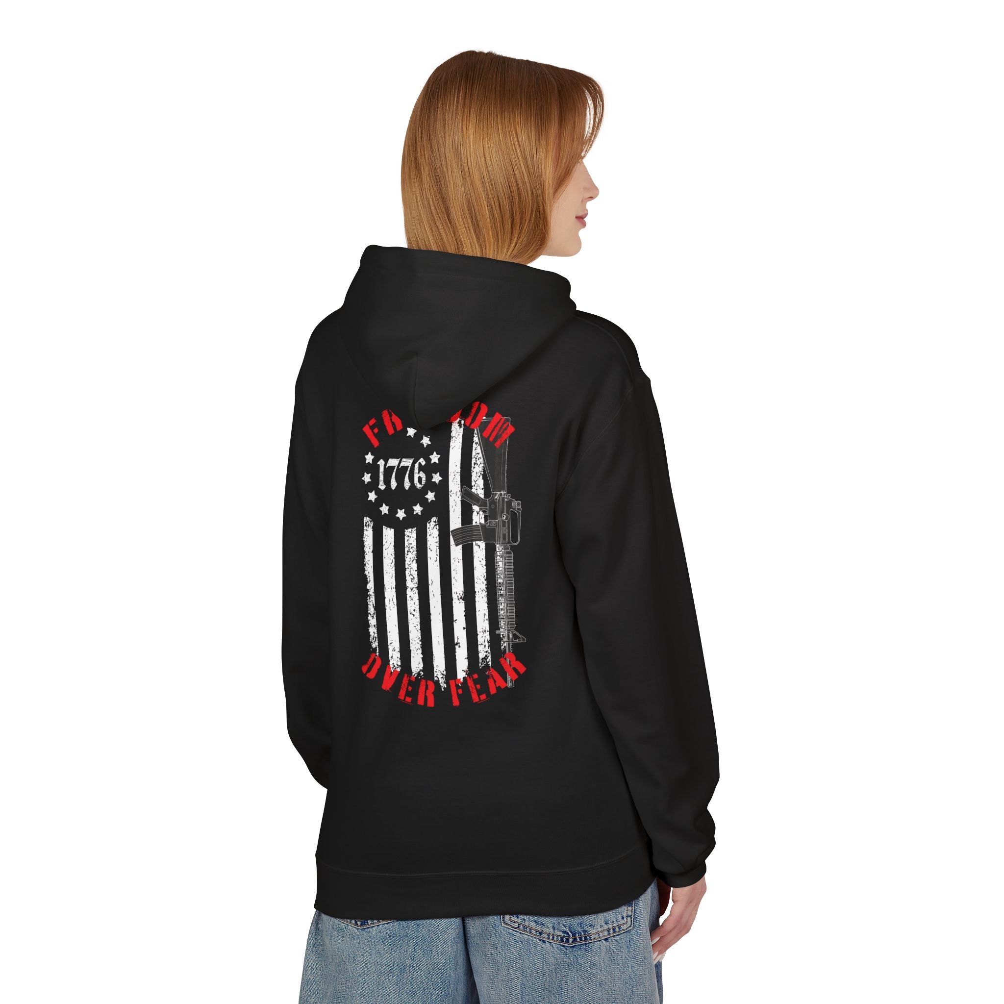 Freedom Over Fear - Softstyle Fleece Hoodie