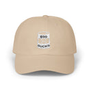 $50 Oil Classic Dad Cap - Vintage Style Adjustable White Hat