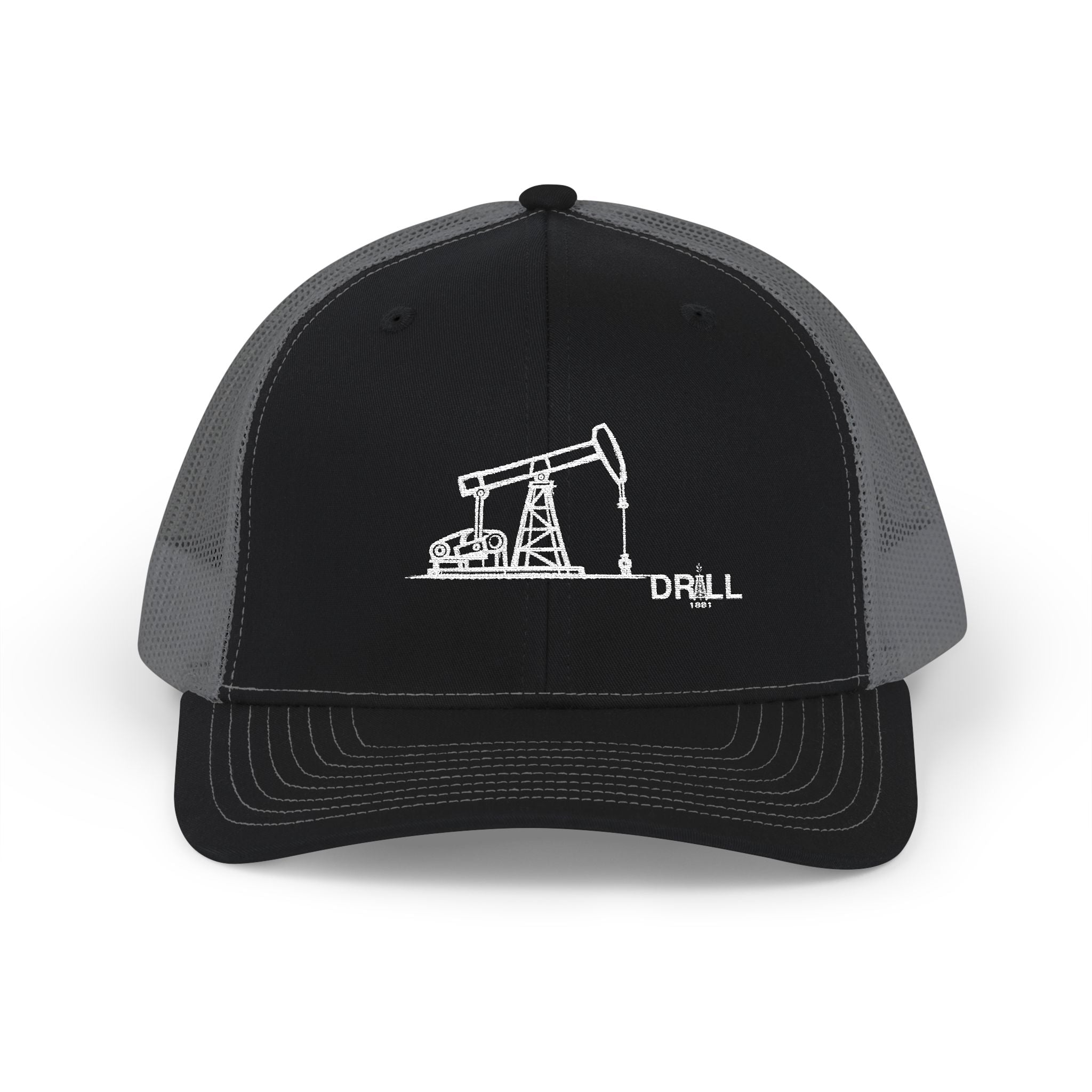 Pump Jack Sketch - Trucker Hat – Drill1881
