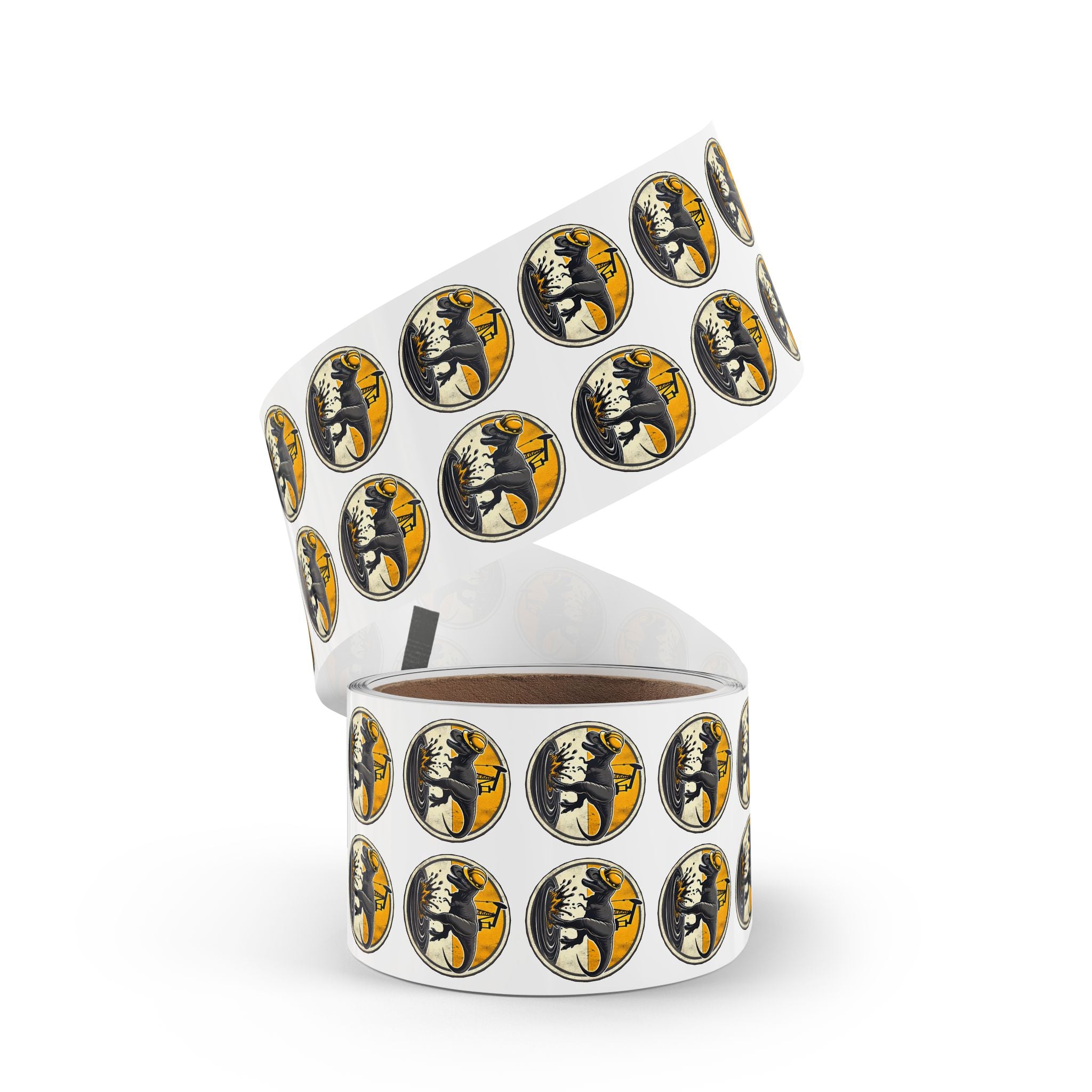 T-Rex Splash - Round Sticker Label Rolls