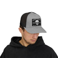 Skull Drill Work Snapback Trucker Cap