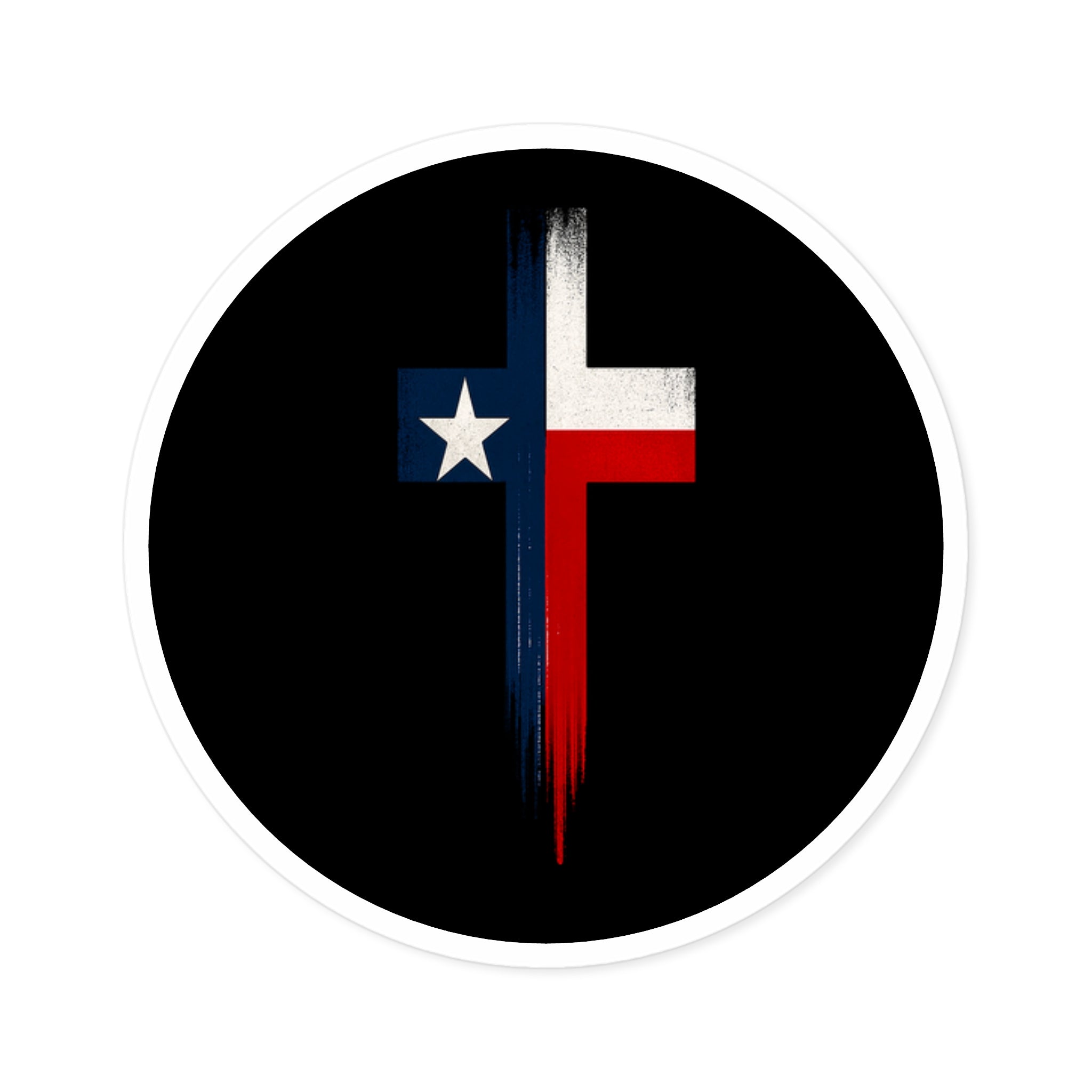 Texas Cross — Oilfield Hard Hat or Truck Decal