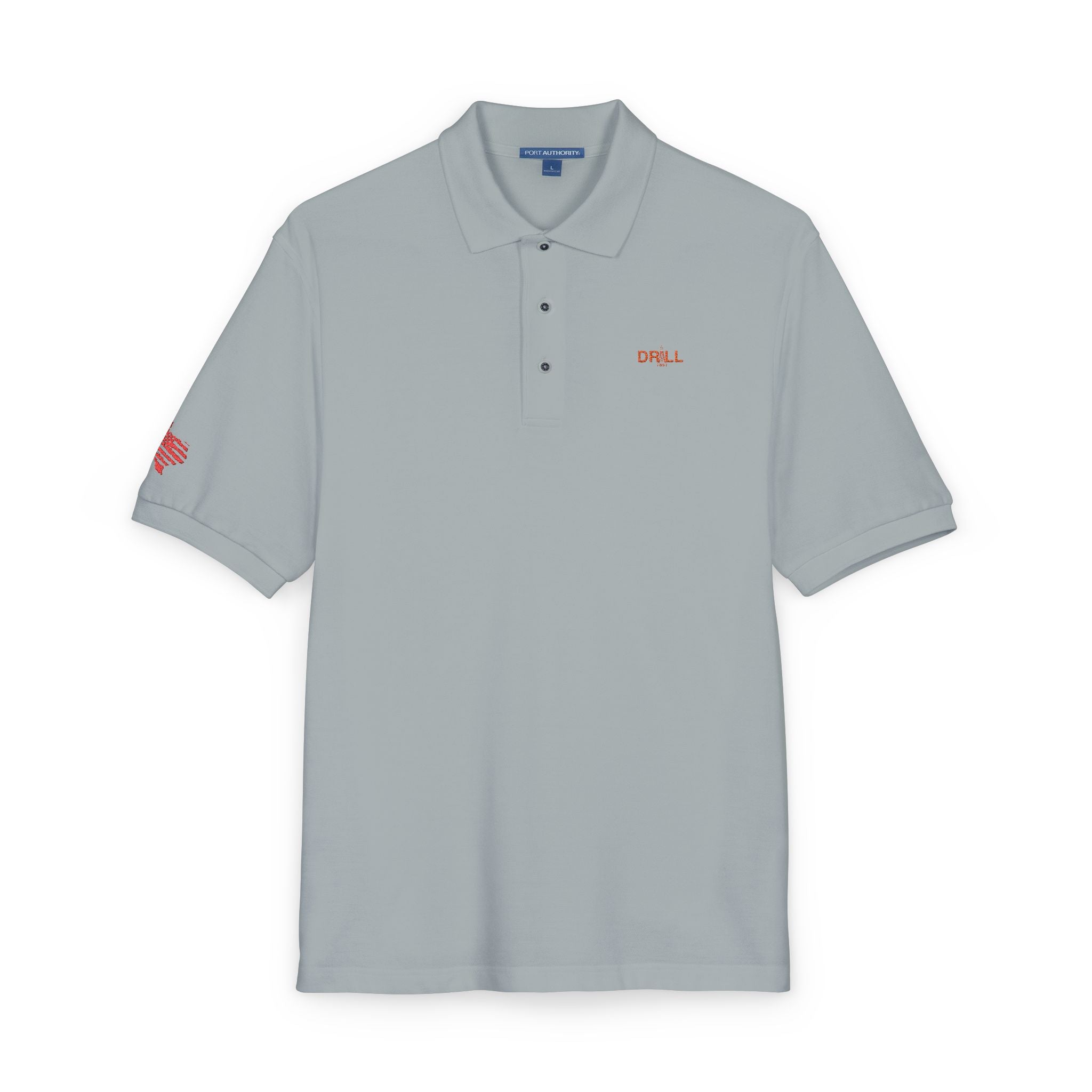 Embroidered Red Drill Logo — Executive Polo