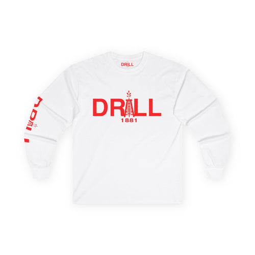 Drill Red Logo - Long Sleeve Tee