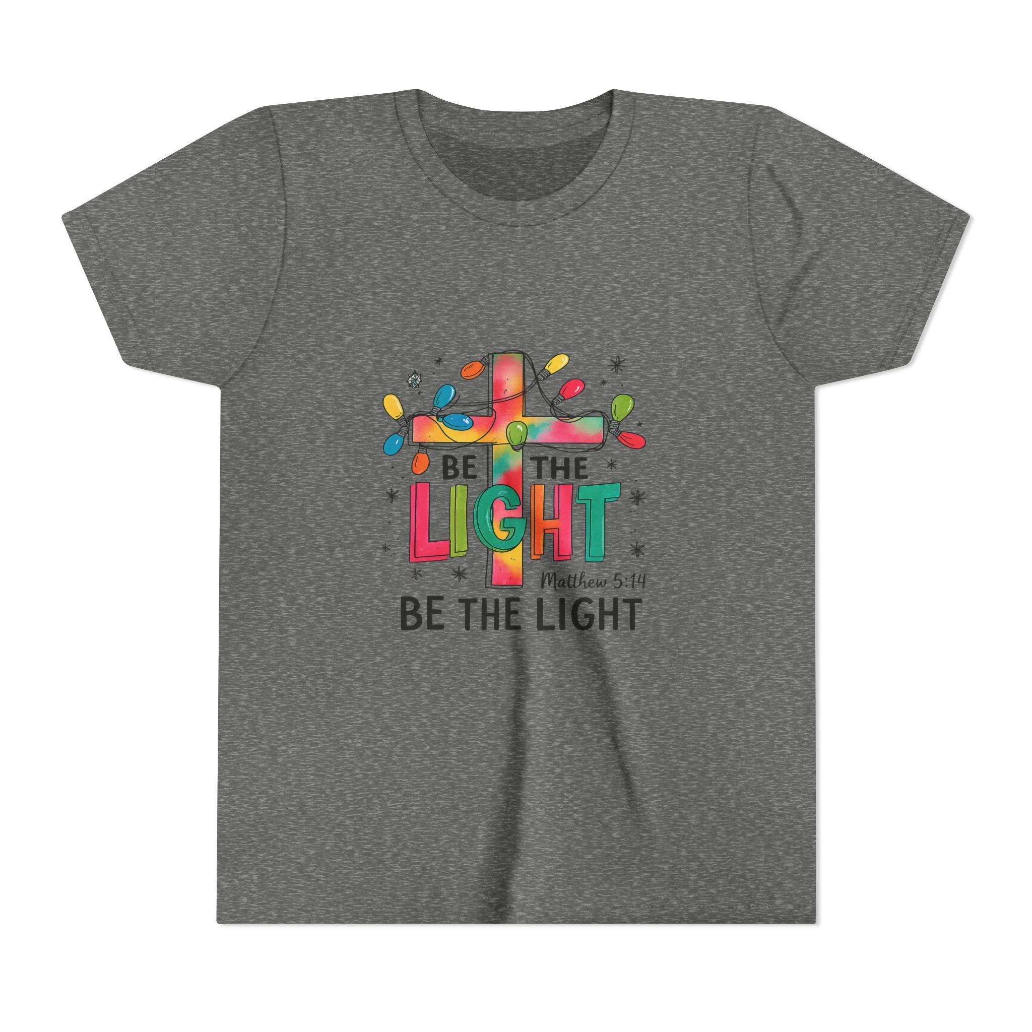 Be The Light Christmas - Youth Short Sleeve Tee - Fun & Stylish T-Shirt for Kids