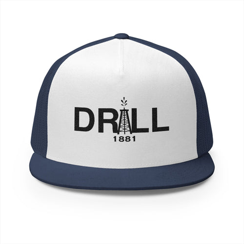 Vintage Drill 1881 5 Panel Trucker Cap