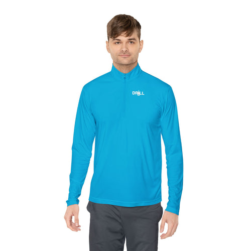 White DRILL Logo - Quarter-Zip Pullover