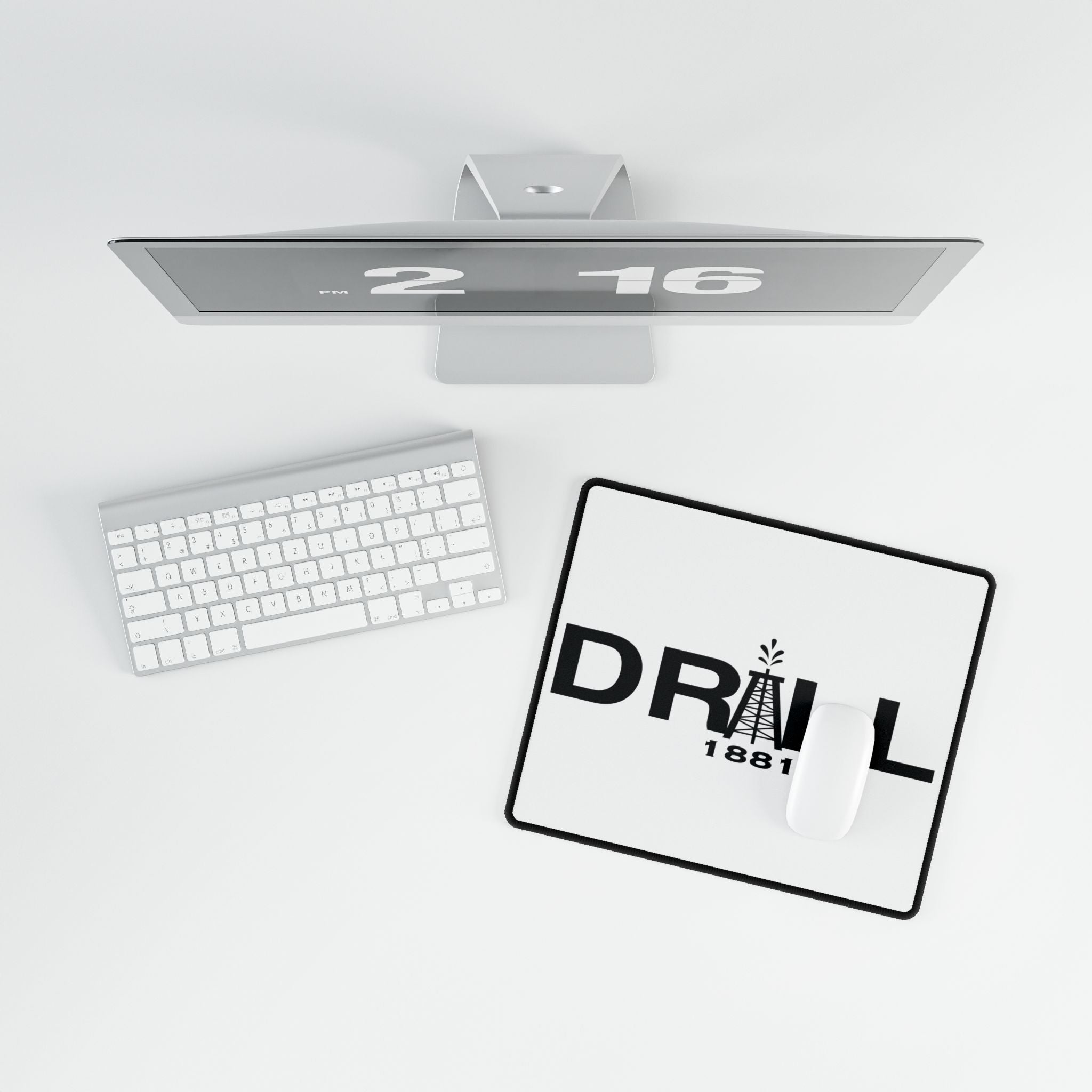 DRILL1881 Industrial Style Desk Mat - Perfect for Home Office, Birthday Gift, Oil & Gas Industry Decor, Workstation Accessory, Desk Organizer