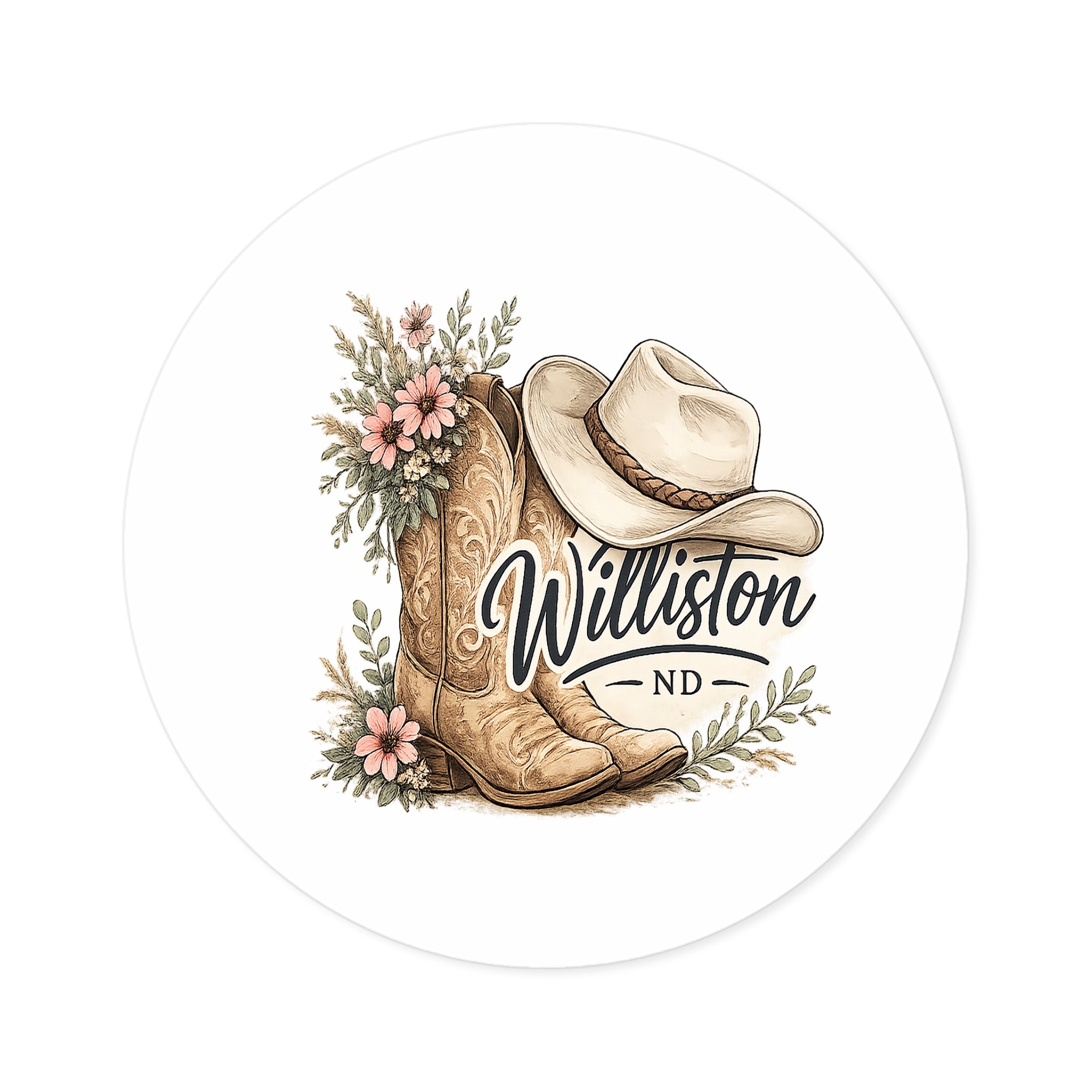 Williston ND Hat - Hard Hat or Truck Decal
