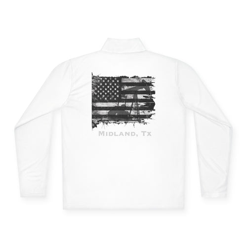 Drill Midland - Red Logo - Unisex Quarter-Zip Pullover