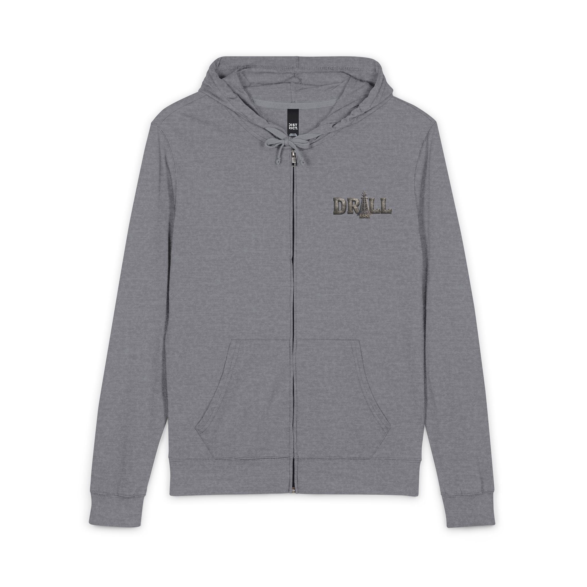 Full-Zip Hoodie — Grunge Silver Cross 