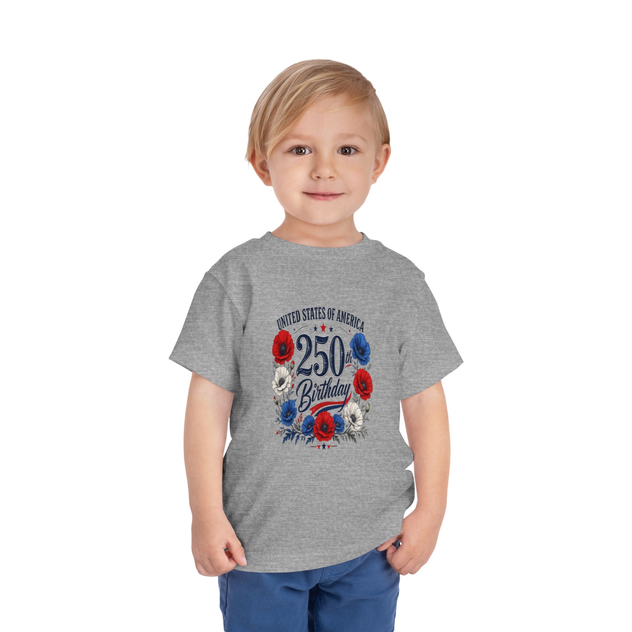 Toddler  250 yr BirthdayTee - Celebrate America's 250th Birthday