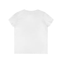 Drill Floral V-Neck T-Shirt for Women