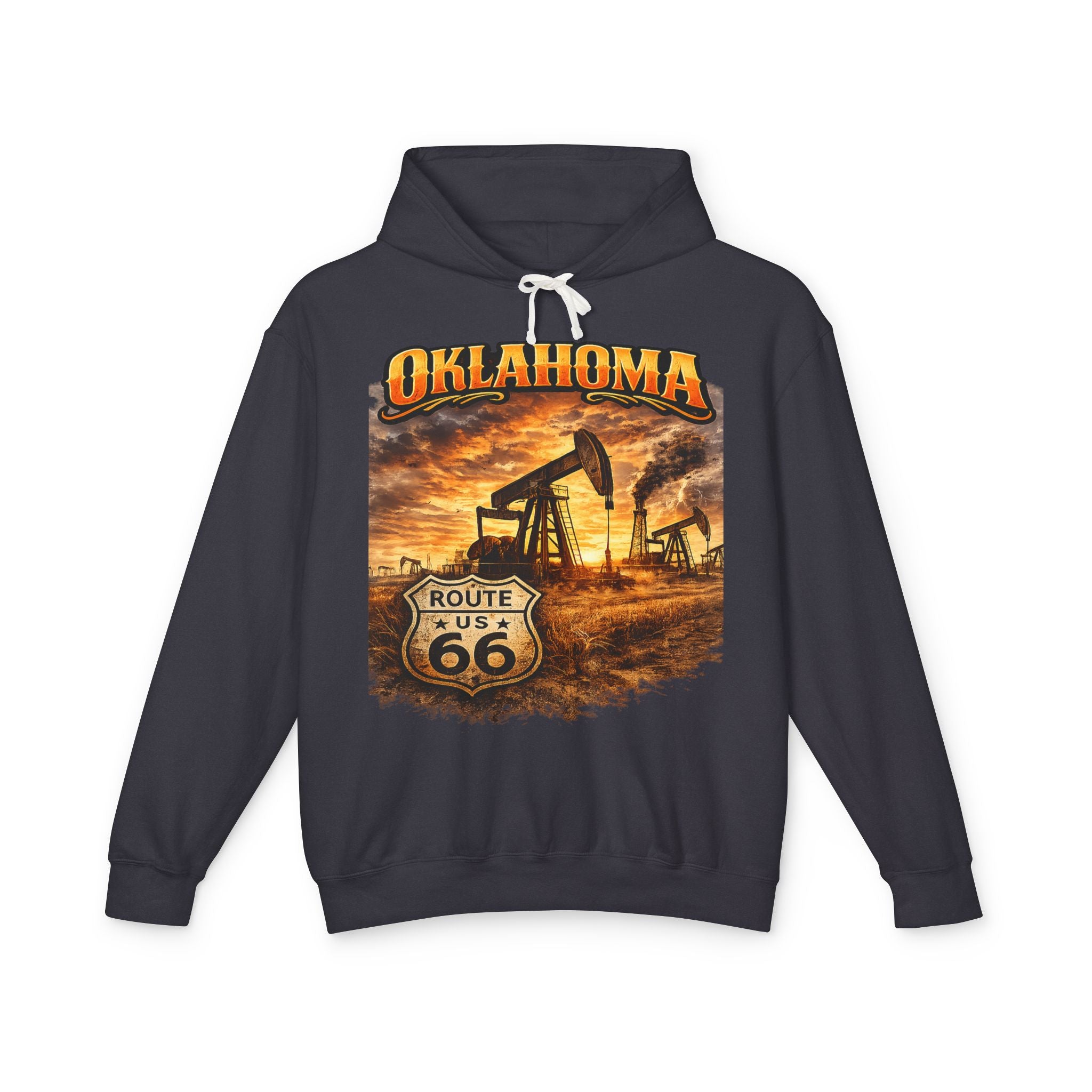 Oklahoma Route 66 - Soft Lightweight Hoodie