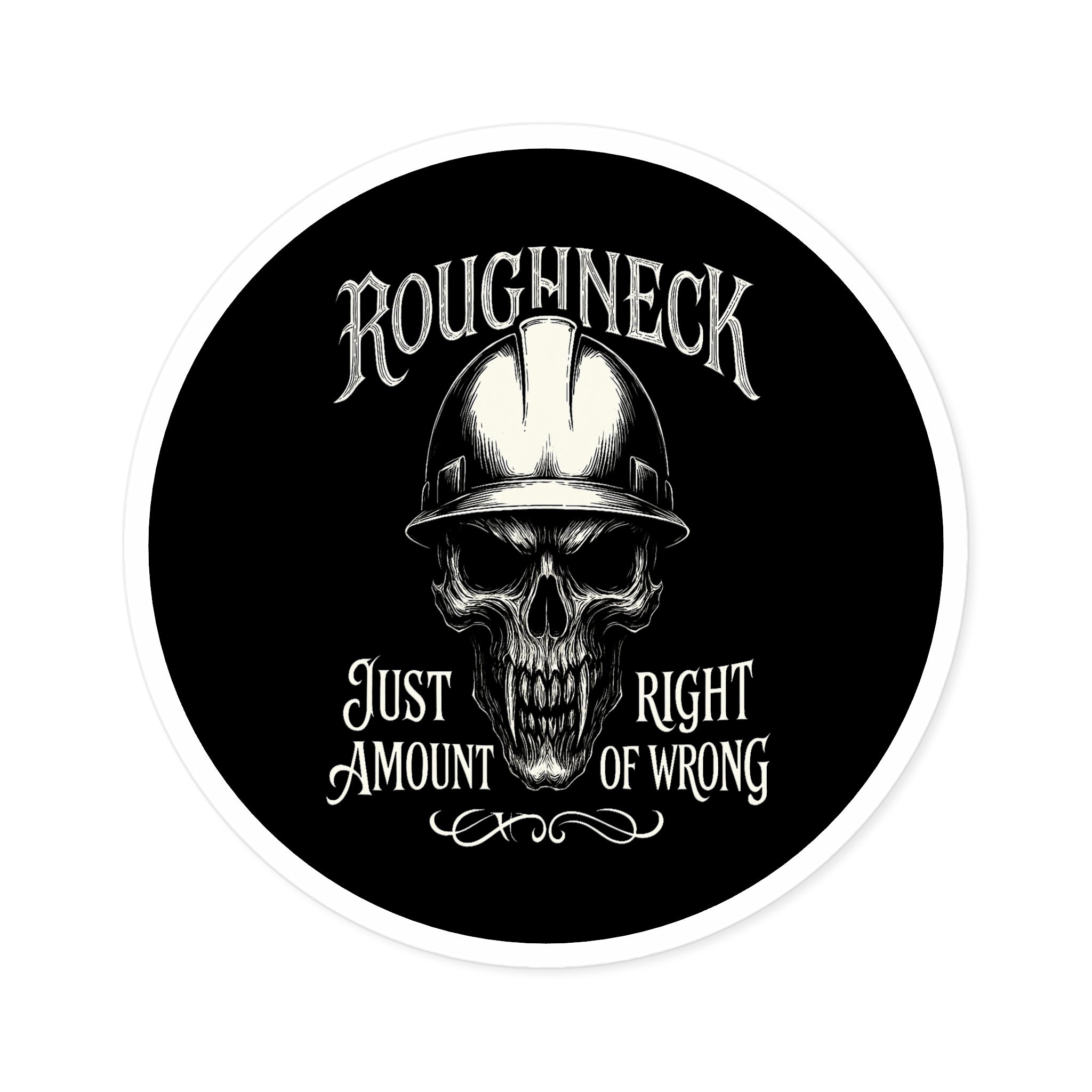 Roughneck — Oilfield Hard Hat or Truck Decal