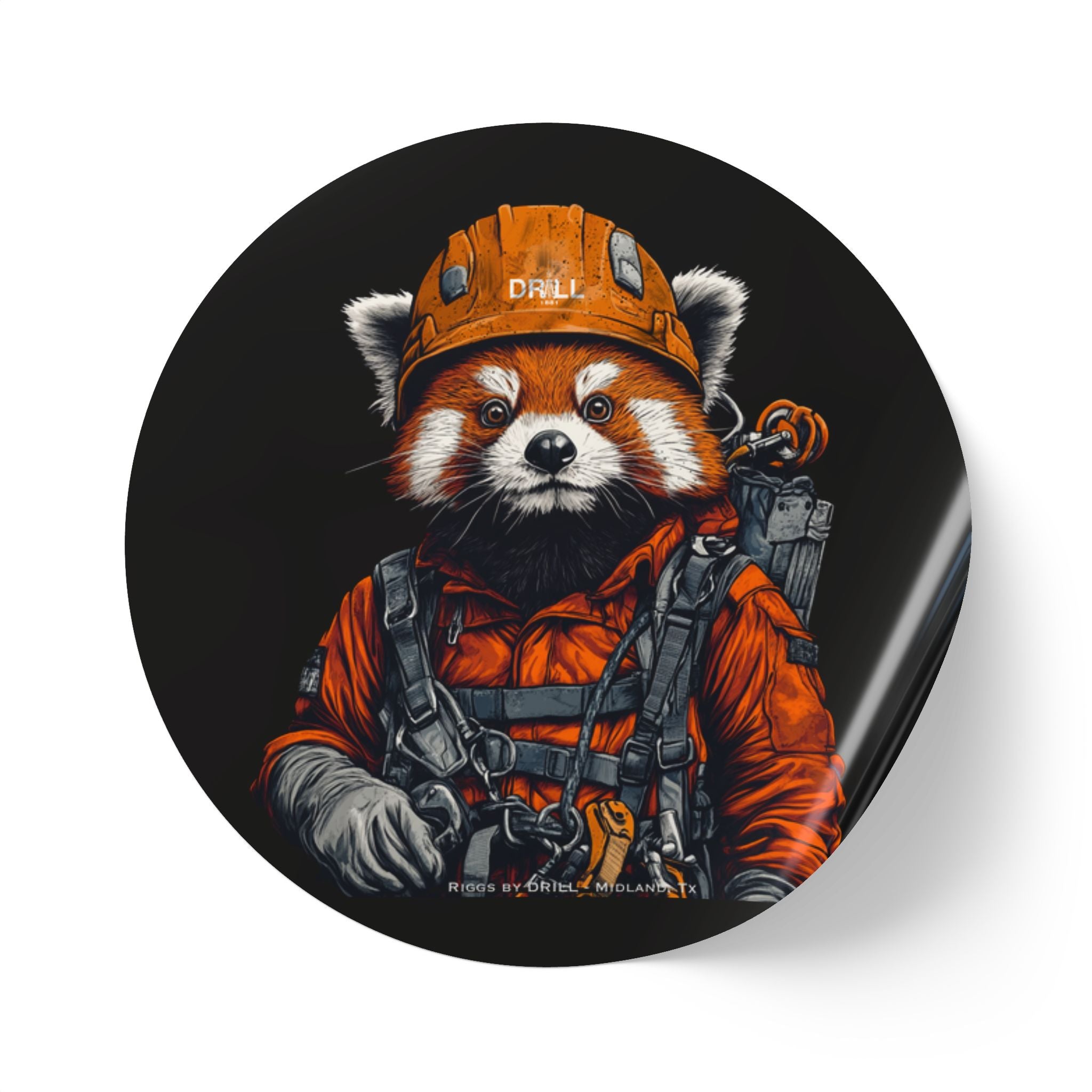 Rig Climber Riggs - Midland - Round Sticker Label Rolls