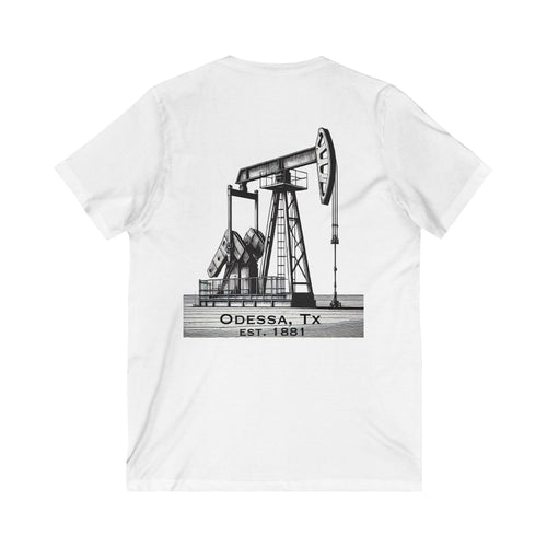 Odessa Est. 1881 - Unisex V-Neck Tee - Vintage Drill Logo