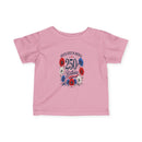 250 Birthday Flowers Infant Tee Patriotic Baby Shirt