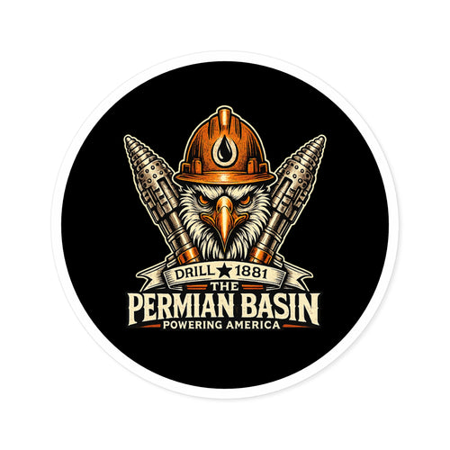 Powering America — Oilfield Hard Hat or Truck Decal