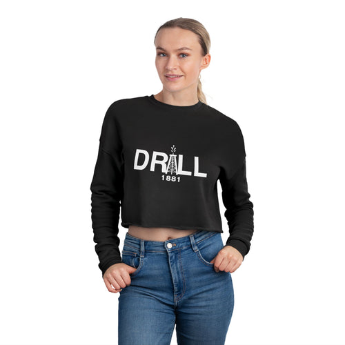 Drill Basic White Logo - Women's Cropped Sweatshirt