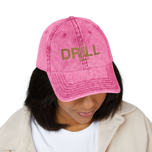 Vintage Embroidered Cap - DRILL 1987, Retro Hat, Adjustable Baseball Cap, Gift for Him, Outdoor Accessories, Fashion Statement